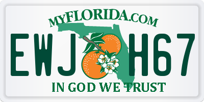 FL license plate EWJH67