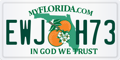 FL license plate EWJH73