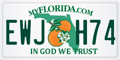 FL license plate EWJH74