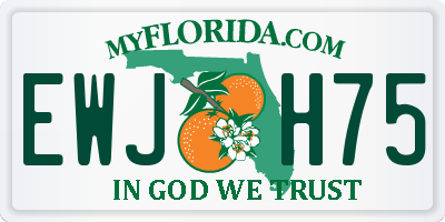 FL license plate EWJH75