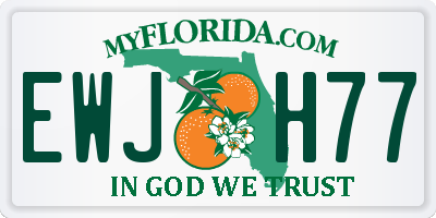 FL license plate EWJH77