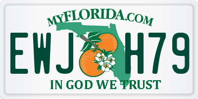 FL license plate EWJH79