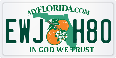 FL license plate EWJH80