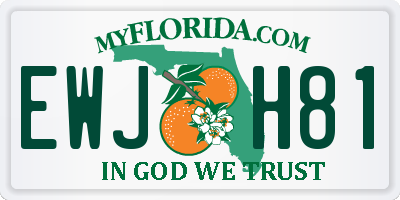 FL license plate EWJH81