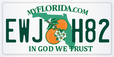 FL license plate EWJH82