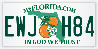 FL license plate EWJH84