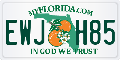 FL license plate EWJH85