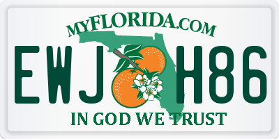 FL license plate EWJH86