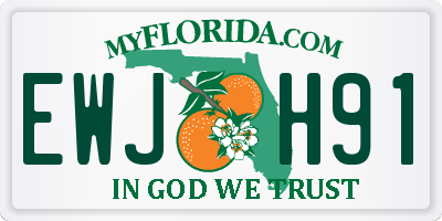 FL license plate EWJH91