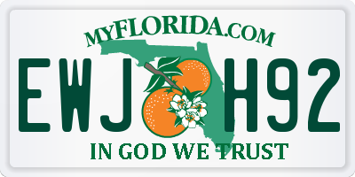 FL license plate EWJH92