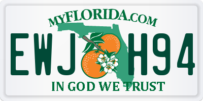 FL license plate EWJH94