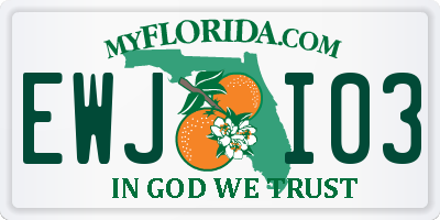 FL license plate EWJI03