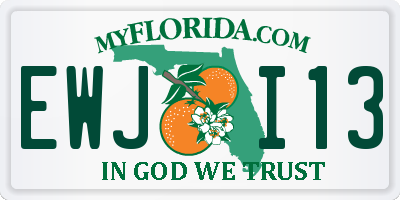 FL license plate EWJI13