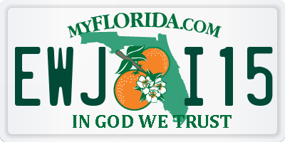 FL license plate EWJI15