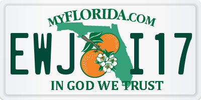 FL license plate EWJI17