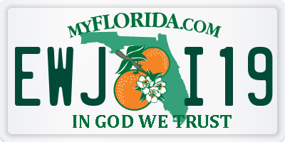 FL license plate EWJI19