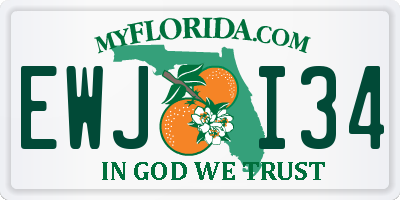 FL license plate EWJI34