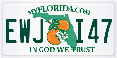 FL license plate EWJI47