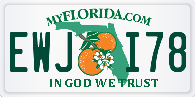 FL license plate EWJI78