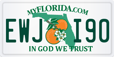 FL license plate EWJI90