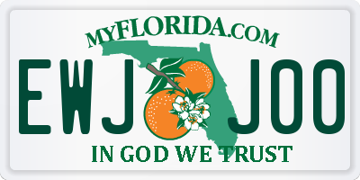 FL license plate EWJJ00