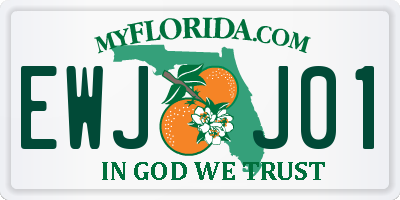 FL license plate EWJJ01