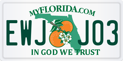 FL license plate EWJJ03