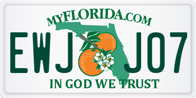 FL license plate EWJJ07