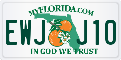 FL license plate EWJJ10