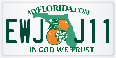 FL license plate EWJJ11