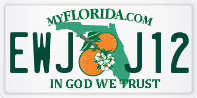 FL license plate EWJJ12