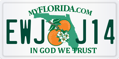 FL license plate EWJJ14