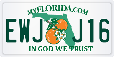 FL license plate EWJJ16