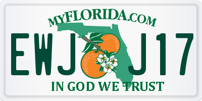 FL license plate EWJJ17