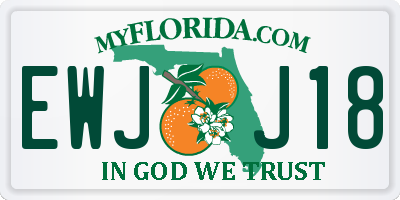 FL license plate EWJJ18