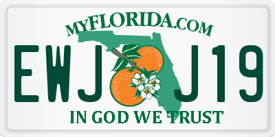 FL license plate EWJJ19