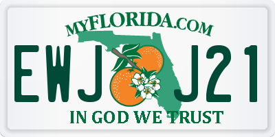 FL license plate EWJJ21