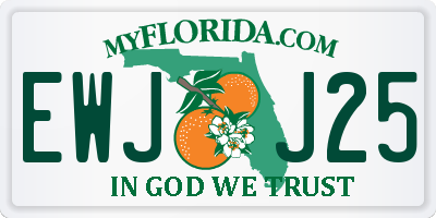 FL license plate EWJJ25