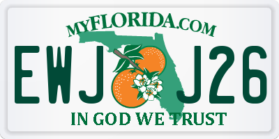 FL license plate EWJJ26