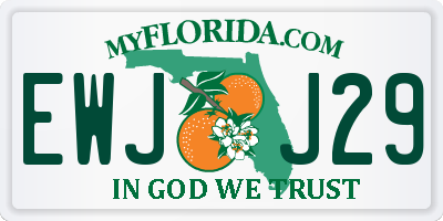 FL license plate EWJJ29