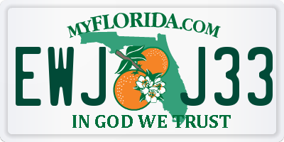 FL license plate EWJJ33