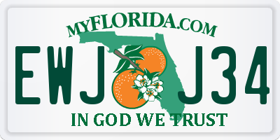 FL license plate EWJJ34