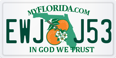 FL license plate EWJJ53