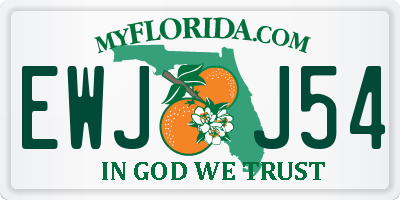 FL license plate EWJJ54