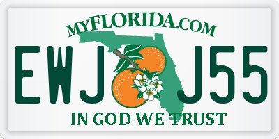 FL license plate EWJJ55