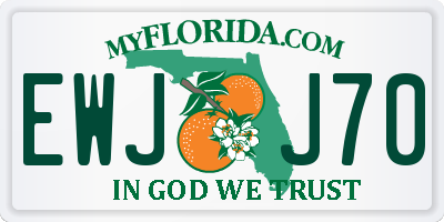 FL license plate EWJJ70