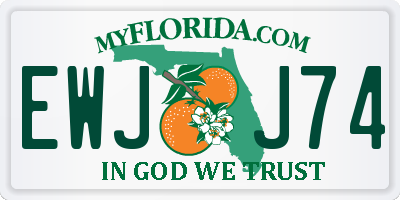 FL license plate EWJJ74