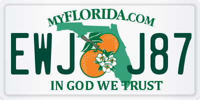 FL license plate EWJJ87