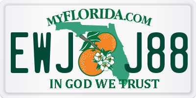 FL license plate EWJJ88