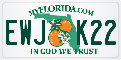 FL license plate EWJK22